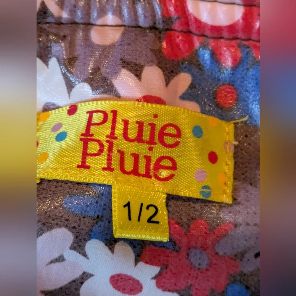 Pluie Pluie Daisy Raincoat Hooded Pluie Pluie Size 1/2...Standard Size 5-7